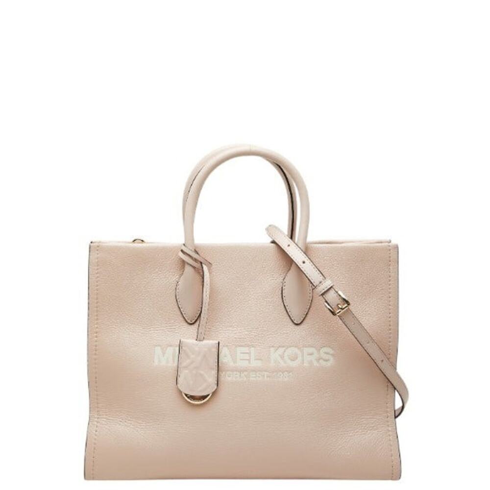 Michael Kors Mirella Medium Leather Shoulder Bag Pink